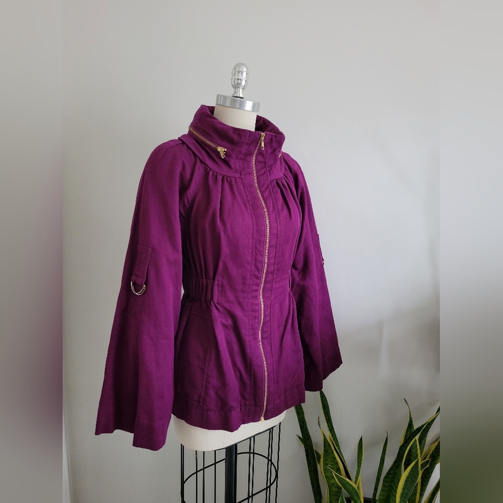 FRENCH CONNECTION cotton jacket with hood and wide sleeves